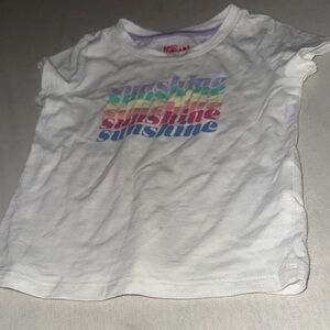 Kids Size 3T White Sunshine Graphic T-Shirt